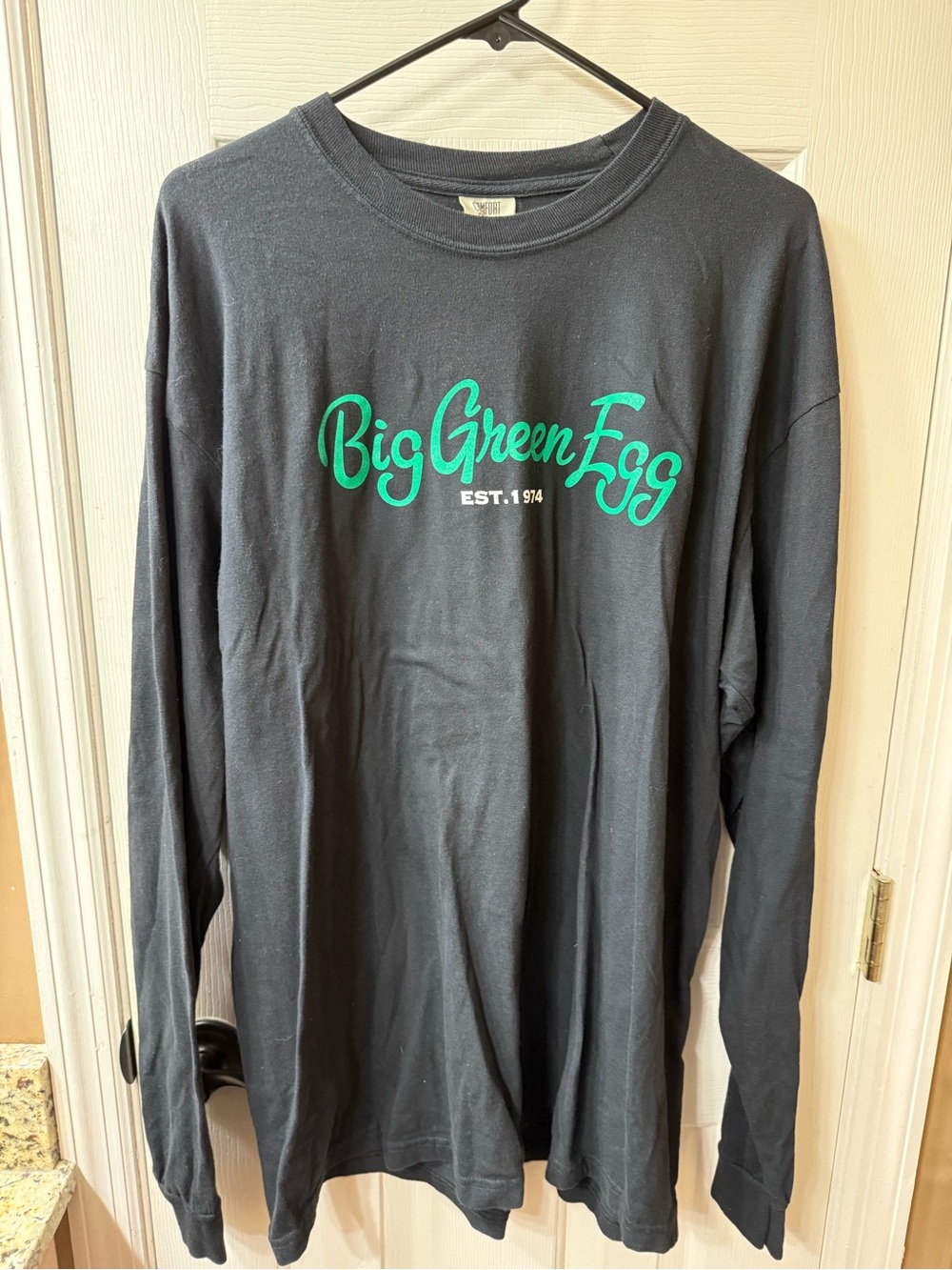 Comfort Colors Black Tee with Green Script